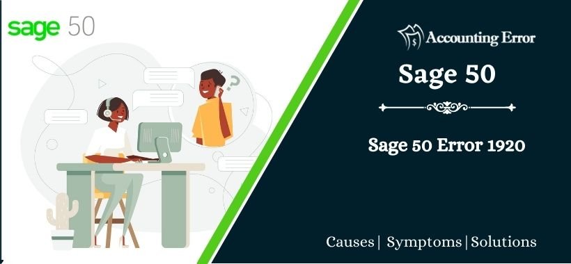 Sage 50 Error 1920