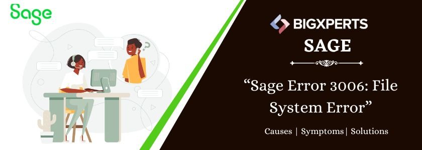 Sage Error 3006: File System Error