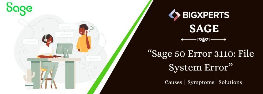 Sage 50 Error 3110: File System