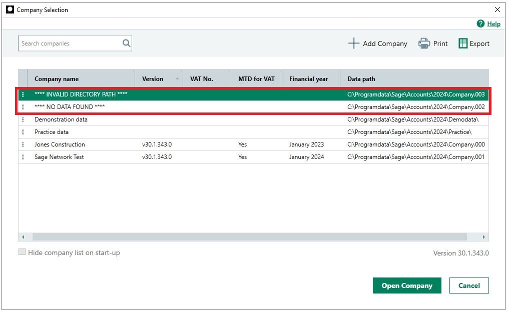 Resolve Sage 50 Error Invalid Directory Path 2 invalid direct path or no data found in sage 50 accounts