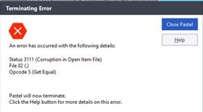 sage 50 cloudpastel error 3111