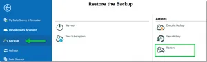 Restore the Backup
