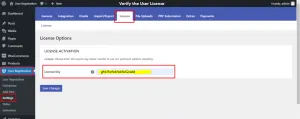 Verify the User License