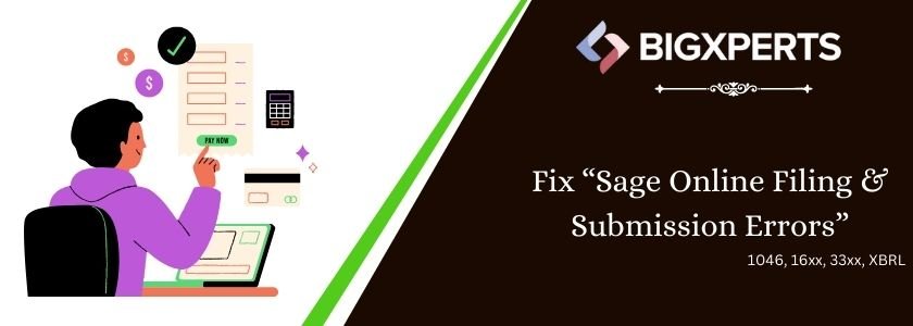 Sage Online Filing Errors 1046, 1611, 1612, 3303, 3304, 3312, 3314, 3315, XBRL