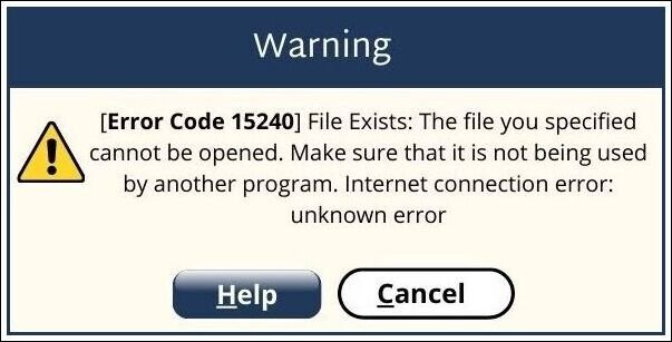 error 15240 quickbooks desktop