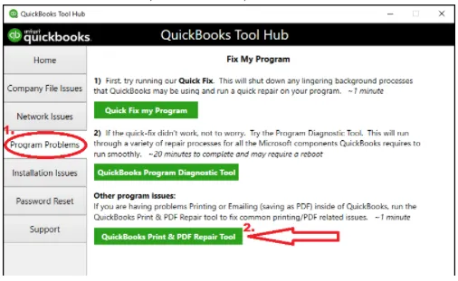 Run quickbooks tool hub