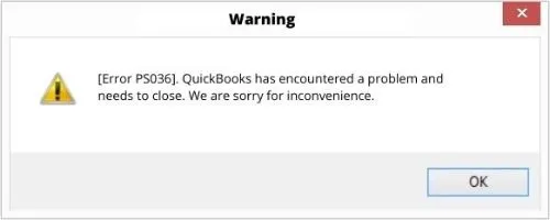 Error PS036