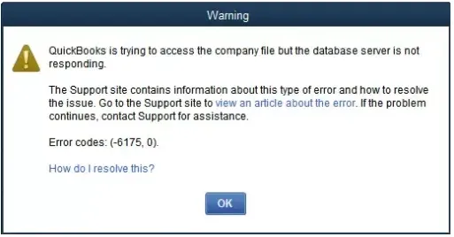 QuickBooks Database Server not responding