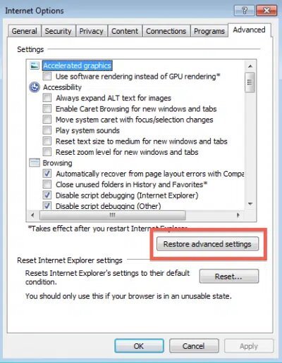 Configure Internet Explorer