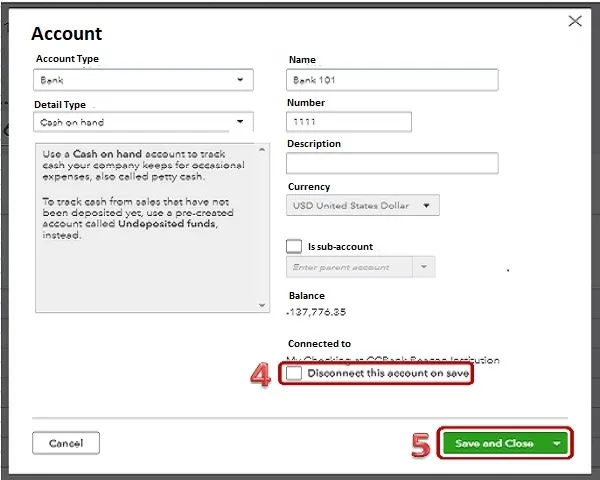 Reconnect your Bank Account