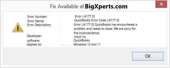 QuickBooks Error 6177 0