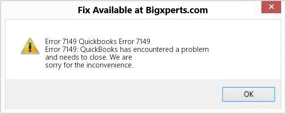 QuickBooks Error 7149