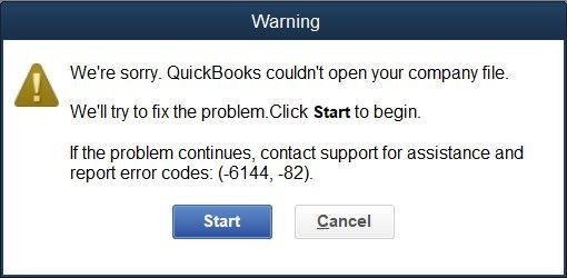 quickbooks error codes 6144 82