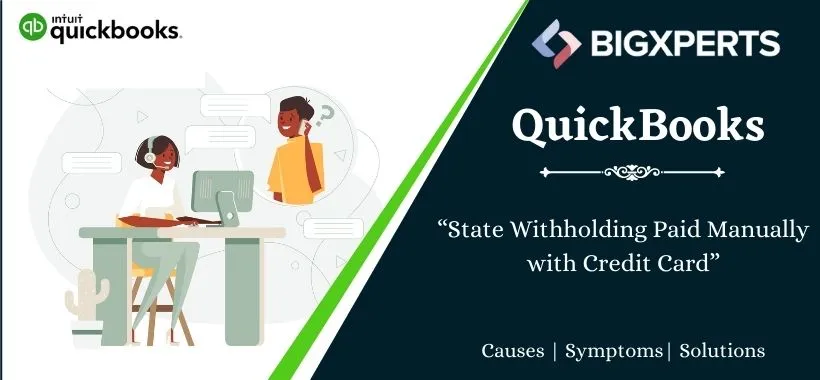 State Withholding Paid Manually with Credit Card