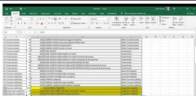 Import Chart of Accounts from Excel to QuickBooks 15
