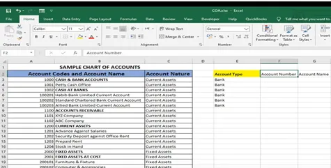 Import Chart of Accounts from Excel to QuickBooks 6