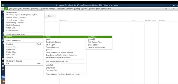Import Chart of Accounts from Excel to QuickBooks 9