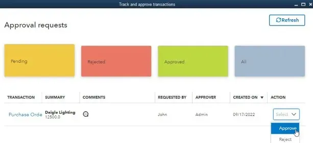 Purchase order and bill workflow approvals (NEW) Feature in QuickBooks Desktop 2023 1
