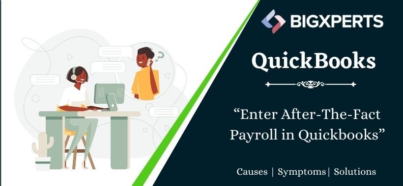 Enter After-The-Fact Payroll in Quickbooks