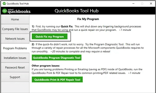 QuickBooks tool hub